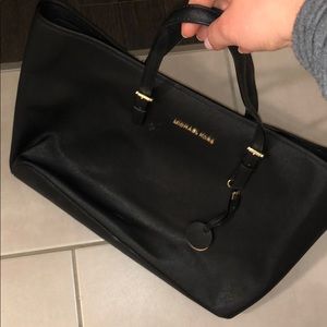 Michael Kors black laptop purse